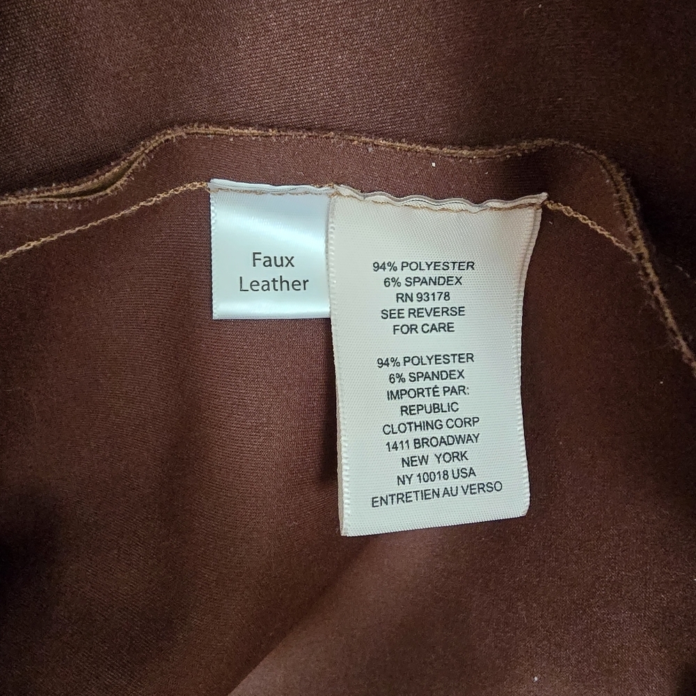 PHIPOSOPHY Women’s Faux Suede Cognac Brown Moto Jacket Size 3X - Picture 4 of 4